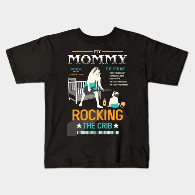 mothers day mommy rocking the crib retro 05 Kids T-Shirt by HCreatives